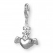 MELINA Charm Anh�nger  Herz, Krone, Fl�gel Silber 925