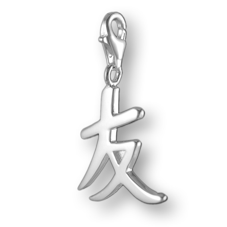 MELINA Charm Anhänger Chinesisches Zeichen = Freundschaft Silber 925 1800263