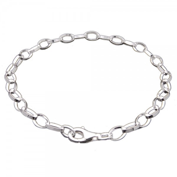 MELINA-Charmskette-Armkette-Bettelarmband-Kette-Oval-Silber-925-19-5cm